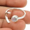Zilveren Ring Regenboog Maansteen