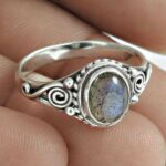 Zilveren Labradoriet Designer Ring