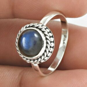 Zilveren Labradoriet Stijlvolle Ring