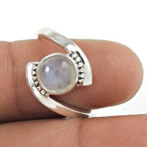Zilveren Ring Regenboog Maansteen